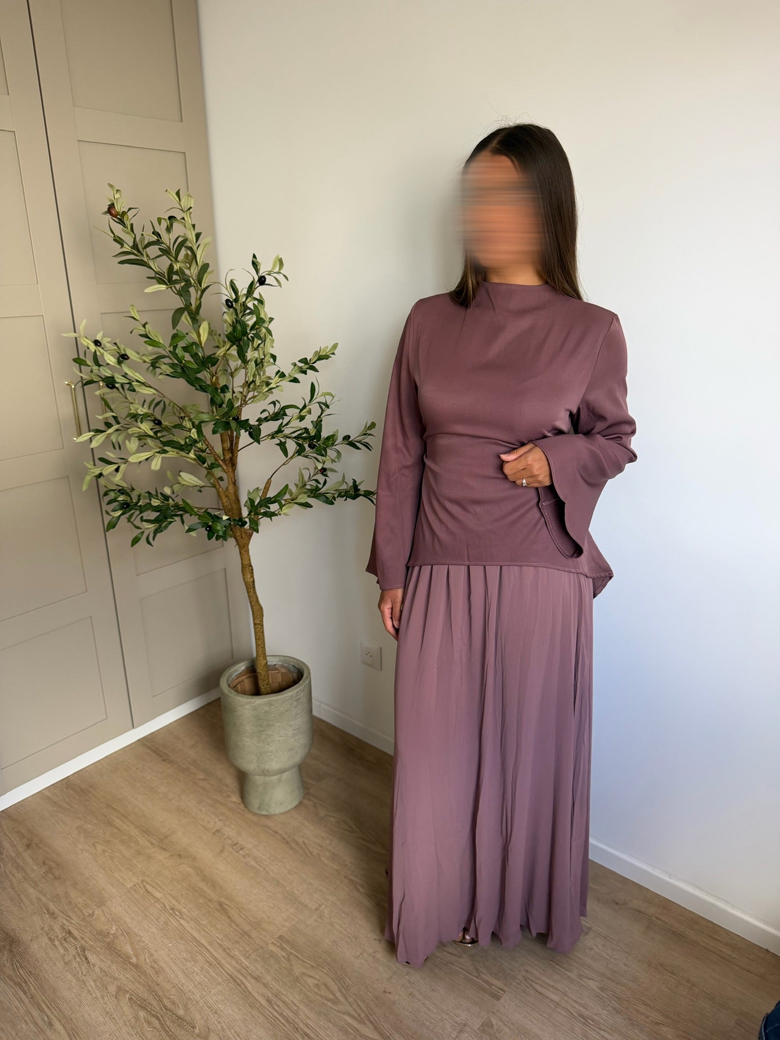 Ensemble deux pièces mauve