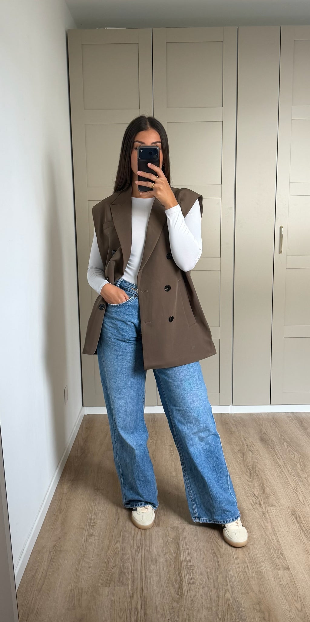 Blazer sans manche taupe