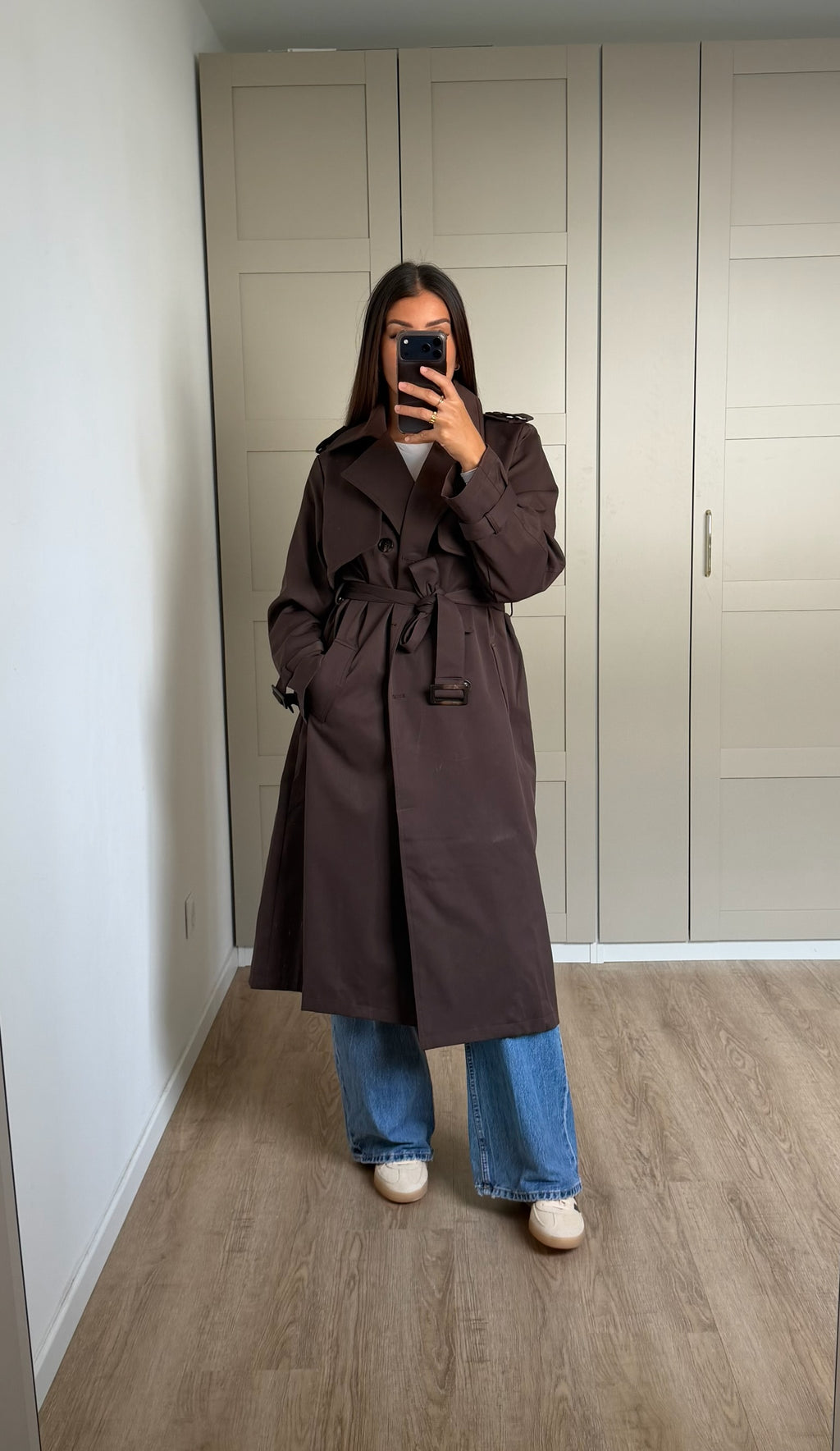 Trench marron chocolat