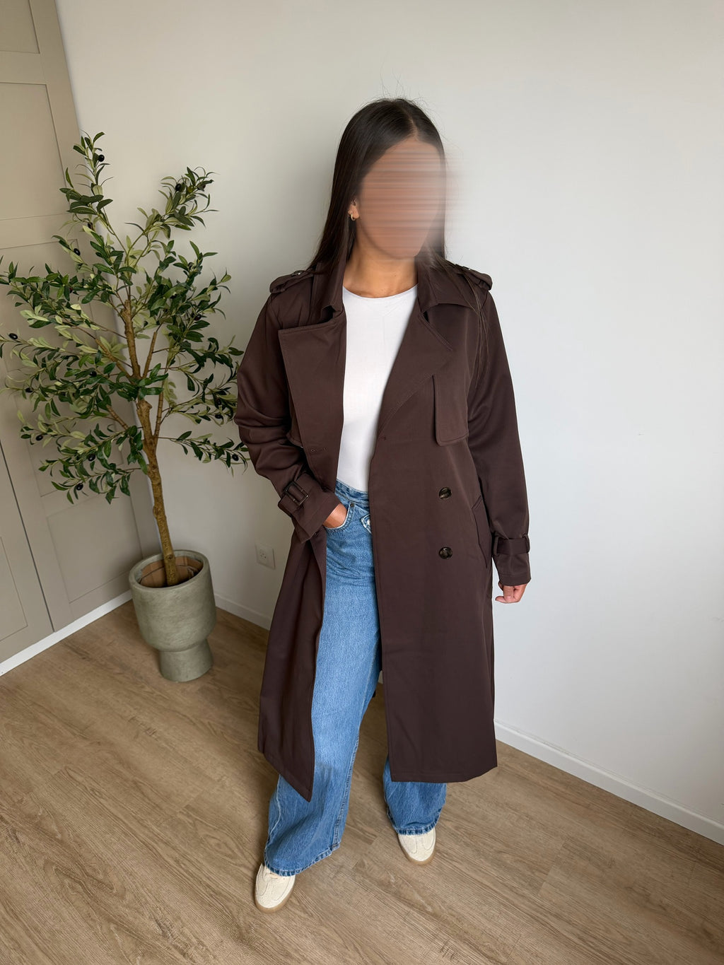 Trench marron chocolat
