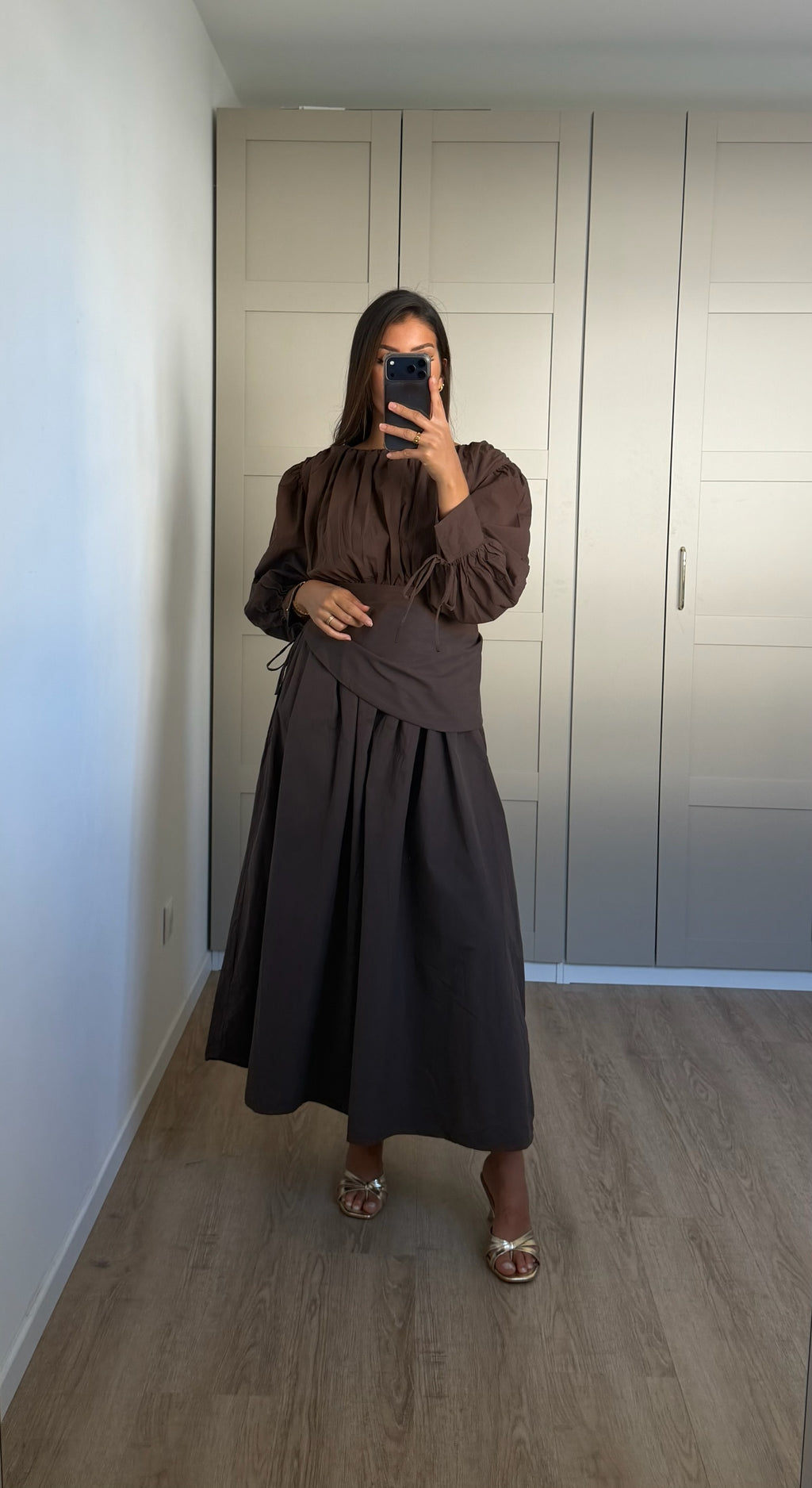 Robe longue chocolat