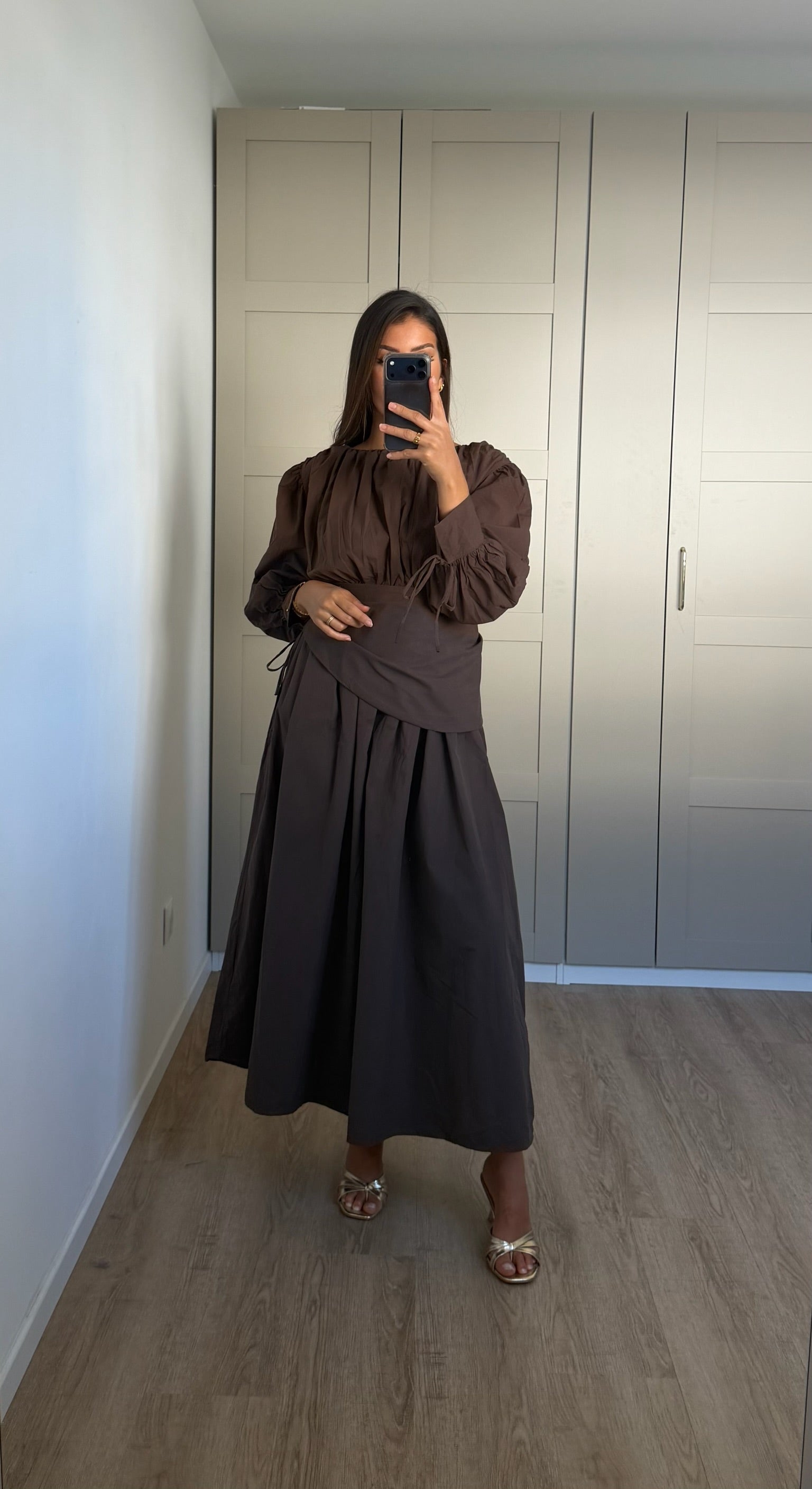 Robe longue chocolat