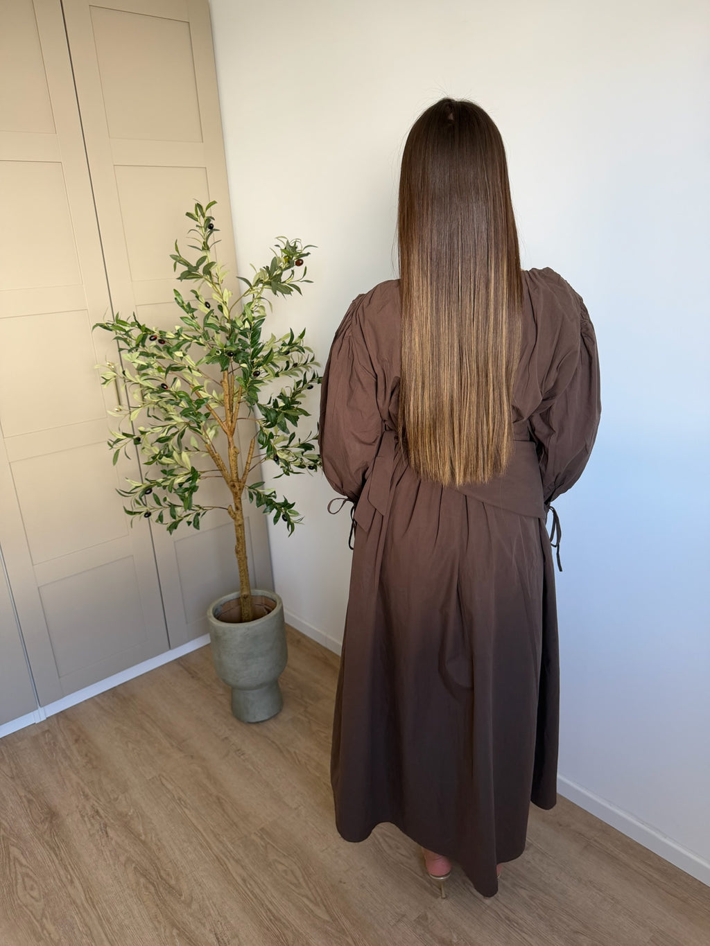 Robe longue chocolat