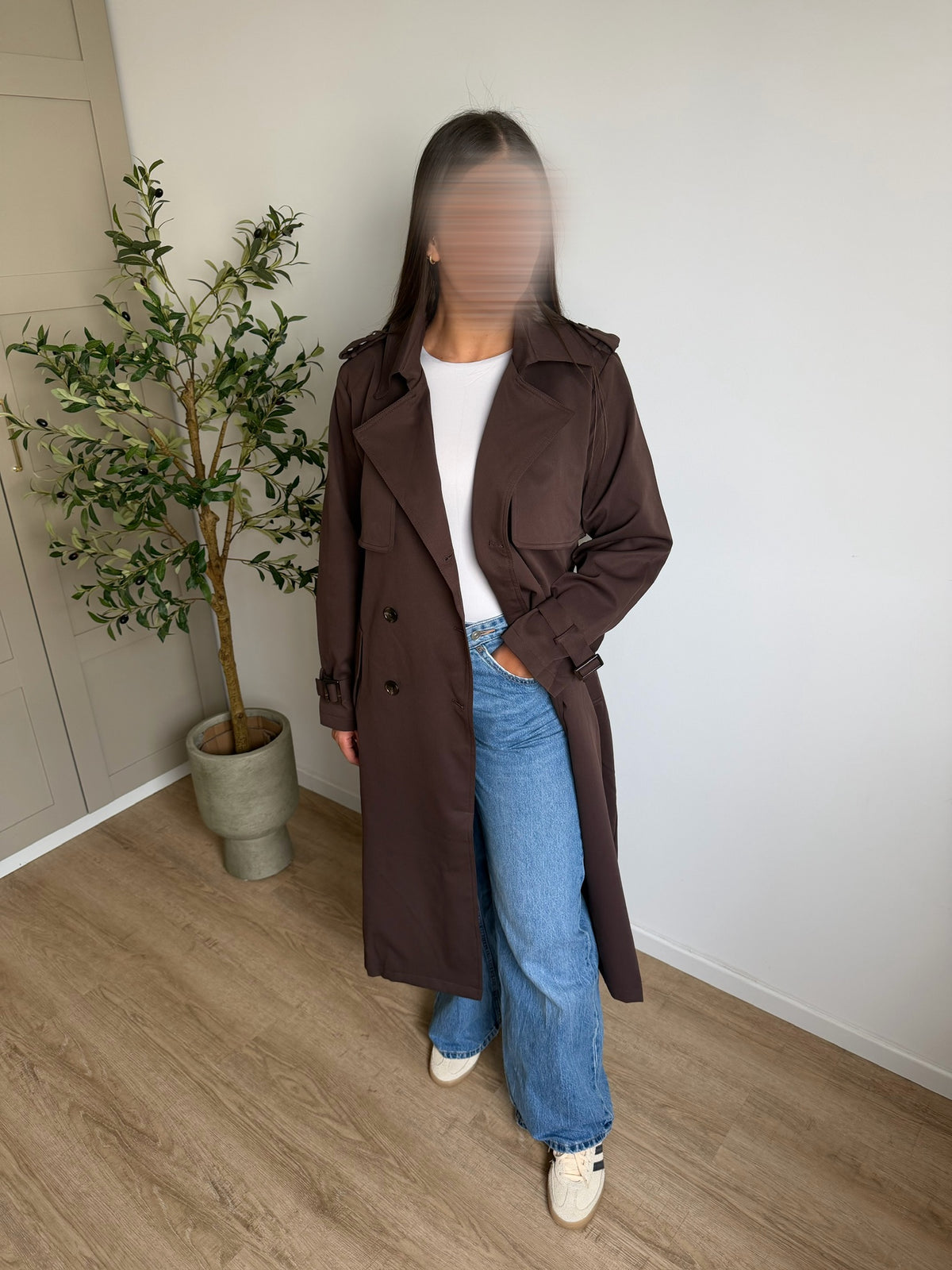 Trench marron chocolat