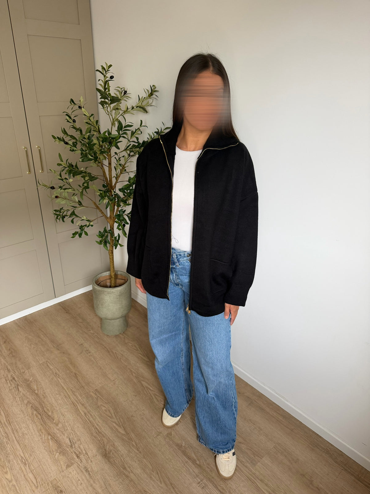 Gilet oversize zippé