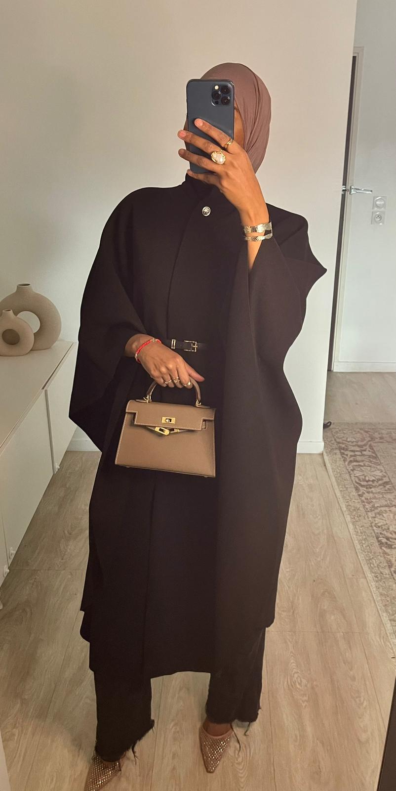 Cape longue avec ceinture