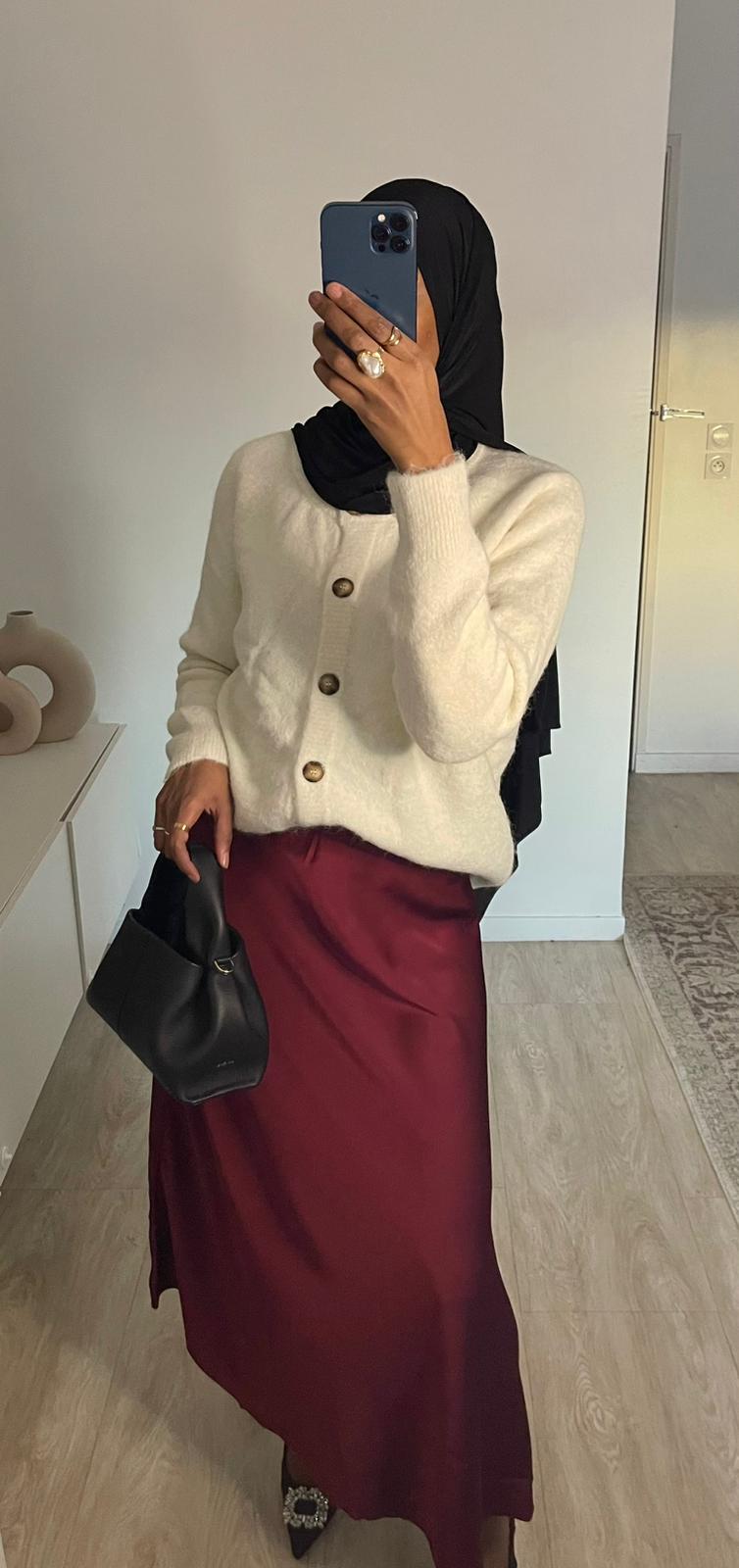 Cardigan à bouton blanc